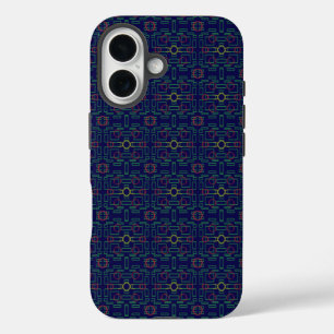 Cooles Blue Geometric Squares iPhone/iPad-Gehäuse iPhone 16 Hülle