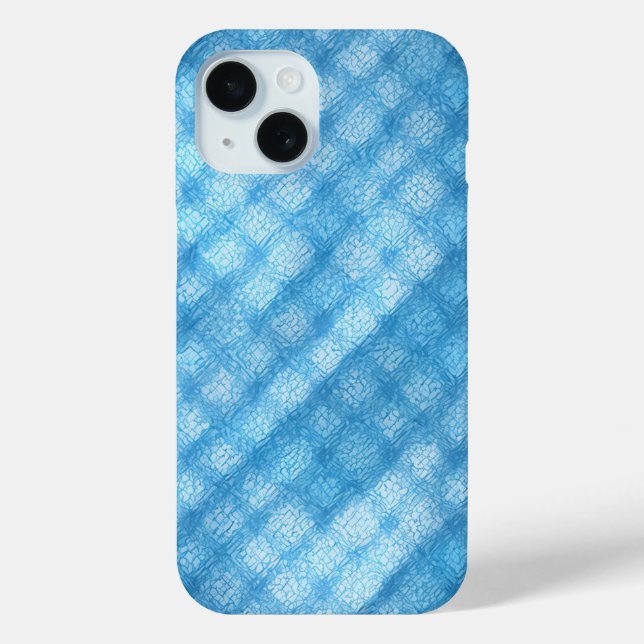 Cooles Blue Quilt Texture Phone Case (Rückseite)