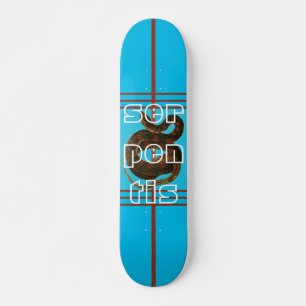 Cooles Blue Serpent Design Skateboard für Anfäng