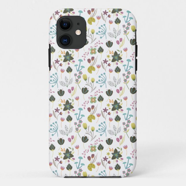 Cooles Blumenmuster Case-Mate iPhone Hülle (Rückseite)
