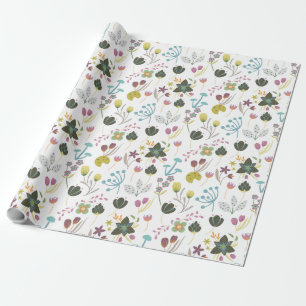 Cooles Blumenmuster Geschenkpapier