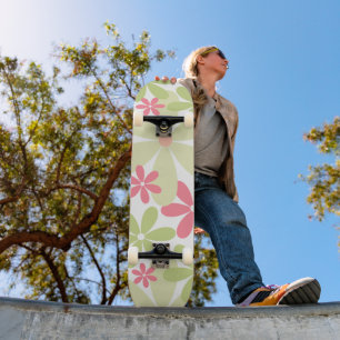Cooles Blumenmuster Skateboard