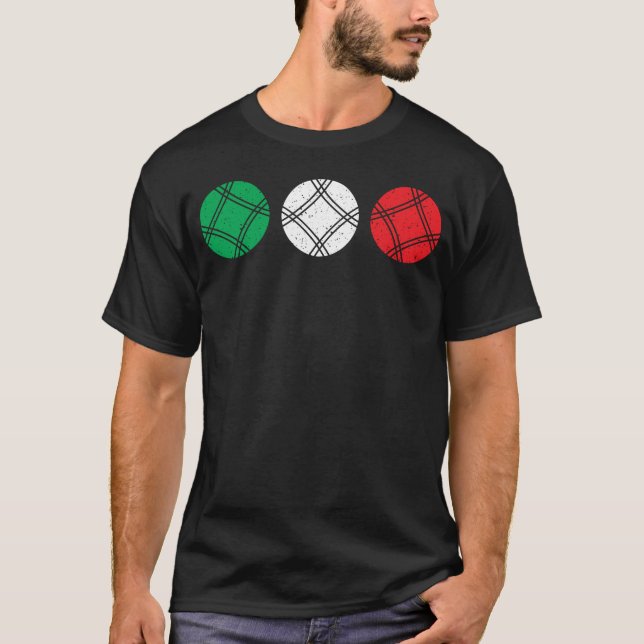 Cooles Bocce-Design - Bocce Boules-Player T-Shirt (Vorderseite)