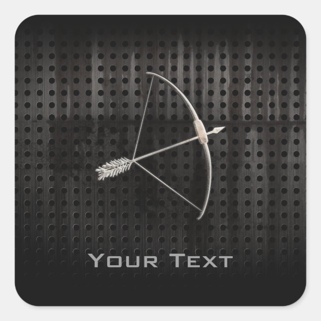 Cooles Bogenschießen Quadratischer Aufkleber (Vorderseite)