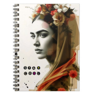 Cooles Boho Frida Retro-Notebook bleibe Notizblock