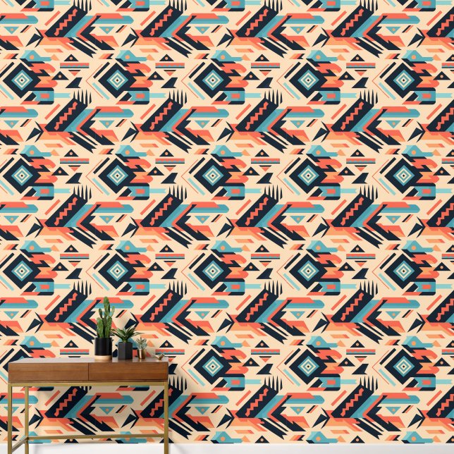 Cooles Boho Südwestbild gekachelt Tapete (Korridor)
