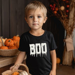 Cooles BOO-Drippy-Script Funny Kid's Halloween T-Shirt<br><div class="desc">Halloween für die Kids cool! 👻 einfaches,  lustiges Halloweenkostüm! Lustiger Spaß! 🎃 #CoolBooTee #HalloweenKids</div>
