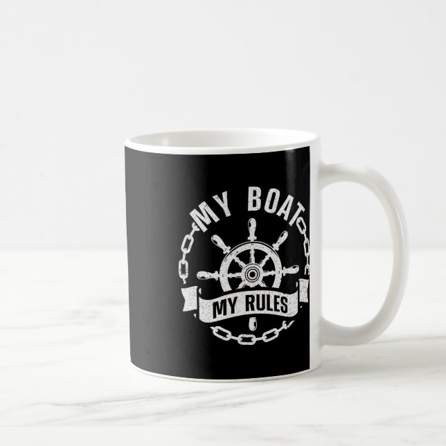 Cooles Boot Kapitän Design Für Männer Frauen Boot  Kaffeetasse (Rechts)