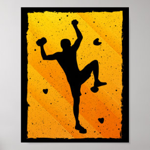 Cooles Bouldering für Männer Frauen Boulderer Berg Poster