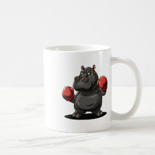 Cooles Boxsportkleid für Hippo und Tiere Kaffeetasse