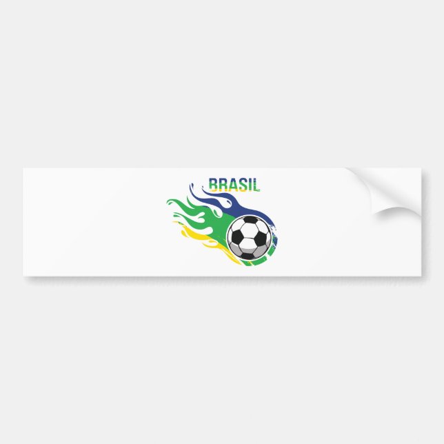 Cooles Brasilien Futebol Autoaufkleber (Vorne)