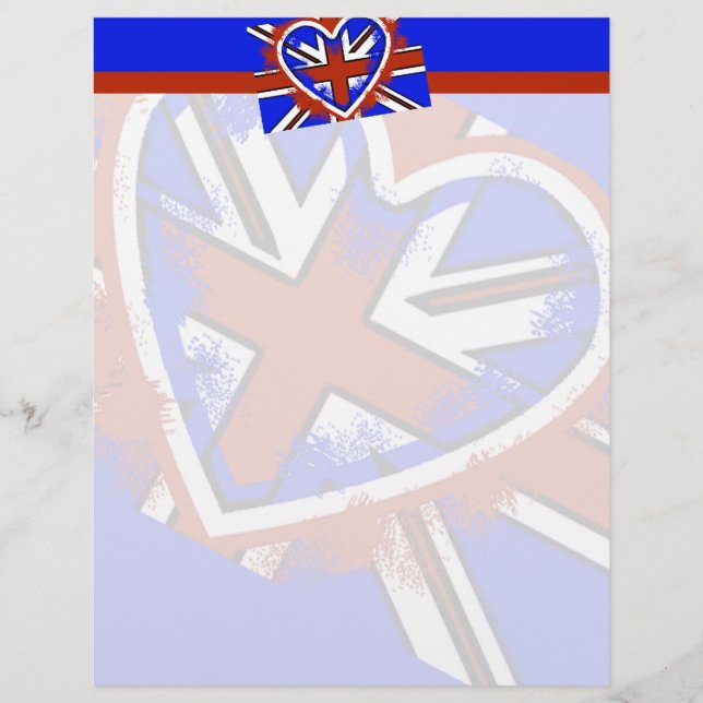 Cooles britisches Flaggenherzendesign (Vorderseite)