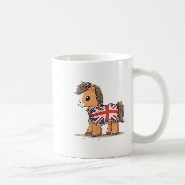 Cooles britisches Pferdekostüm für alle Liebhaber Kaffeetasse (Rechts)