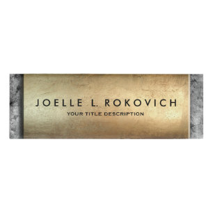 Cooles Bronzeplaketten-graues konkretes Namenschild