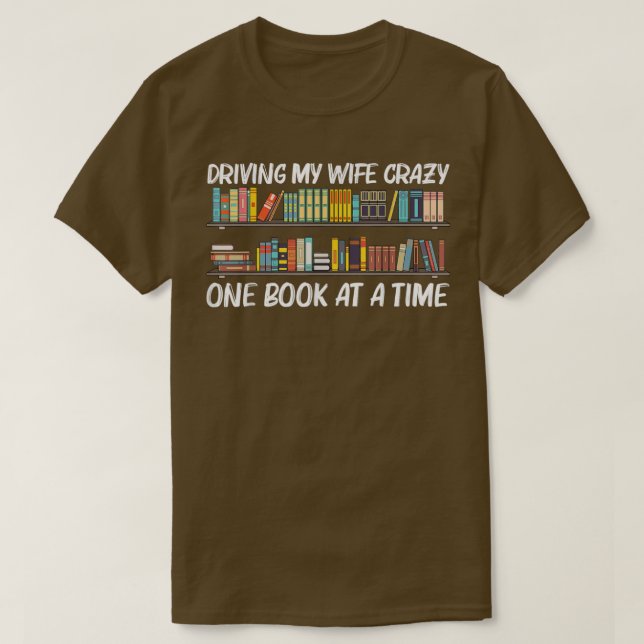 Cooles Buchdesign für Männer und Jungen Bookworm L T-Shirt (Design vorne)