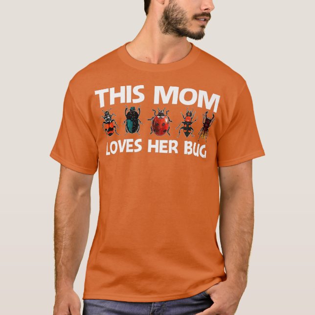 Cooles Bug-Geschenk für Mama Mutter Bug Hunter Tie T-Shirt (Vorderseite)