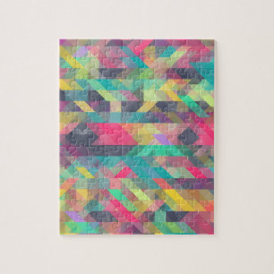 Cooles buntes geometrisches Dreieckmuster Puzzle