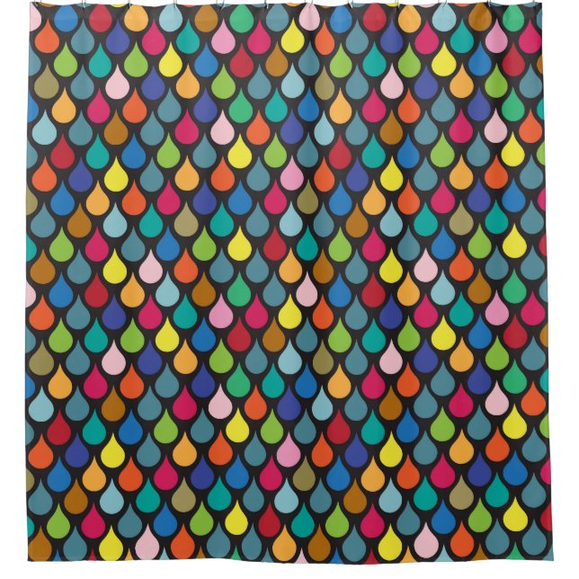 Cooles buntes Tierskala-Muster Duschvorhang (Vorderseite)