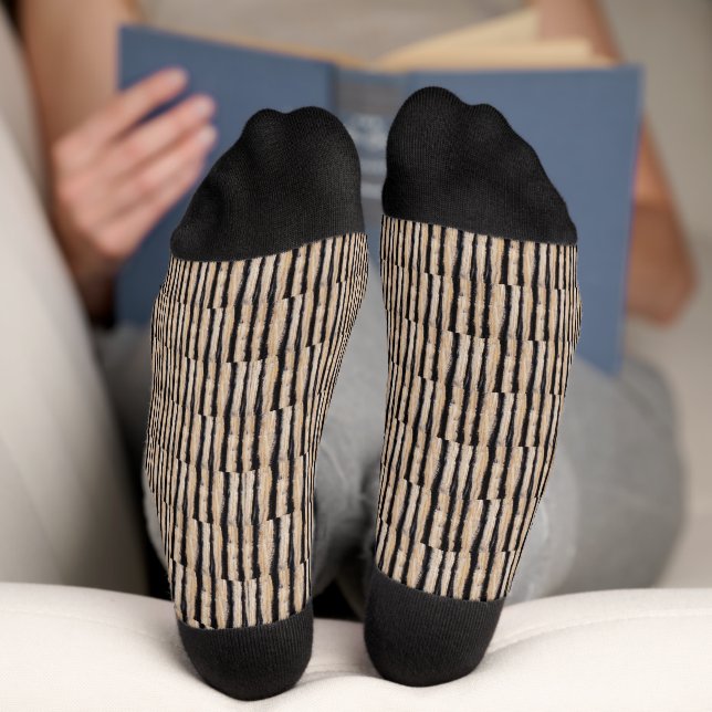 Cooles Burnt Tree Barke Texturmuster Socken (Unterseite)