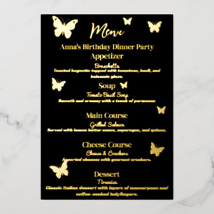 Cooles Butterfly-Themenabend zum Geburtstag Party Folien Feiertagskarte