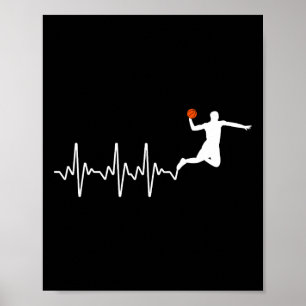 Cooles Bysketbyll-Spielerdesign für Männer - Fraue Poster