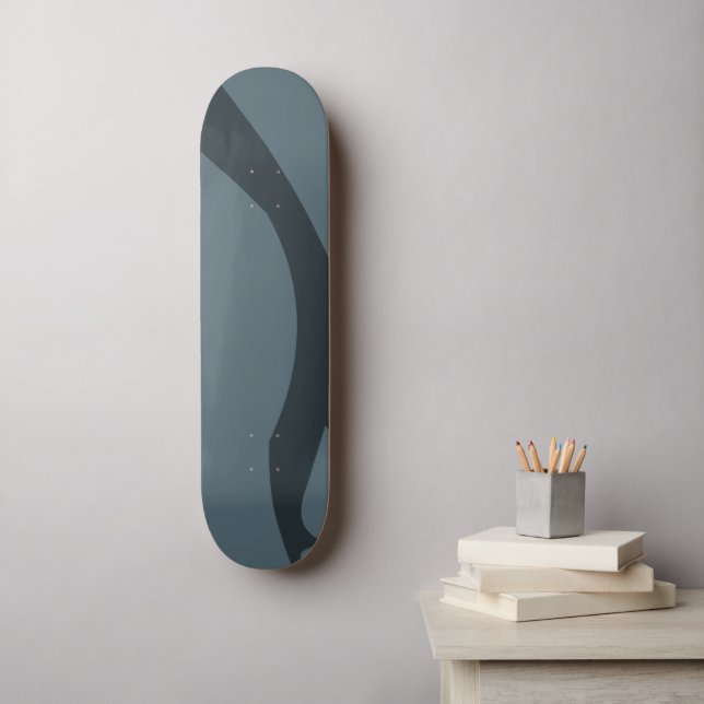 Cooles Cadet Marble Blue Gray Skateboard (Wandkunst)