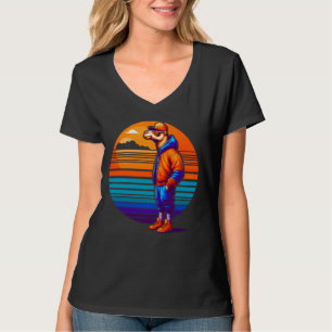Cooles Camel Modernes Urbanes Sunset Retro Art T-Shirt