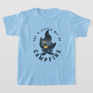 Cooles Camping Camper Feuer im Val Piora T-Shirt