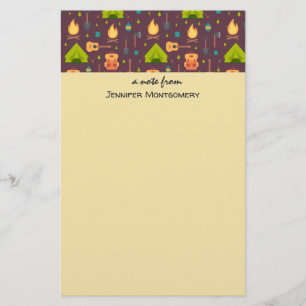 Cooles Camping Design Outdoorsy-Muster Briefpapier