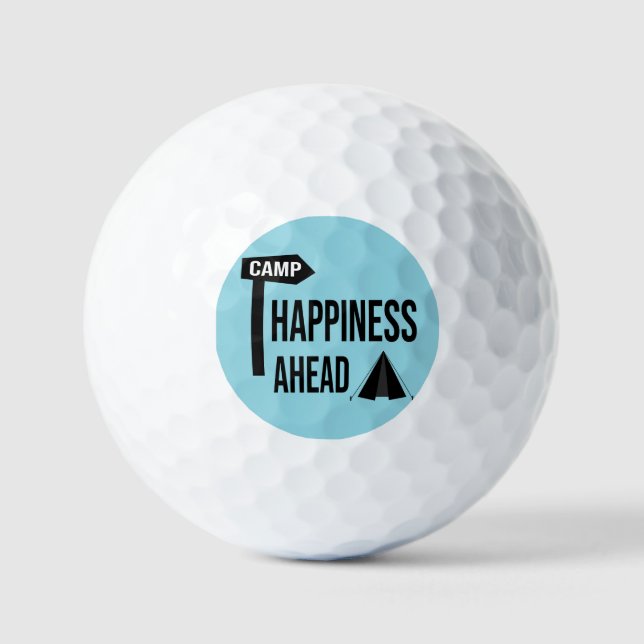 Cooles Camping Golfball (Vorderseite)
