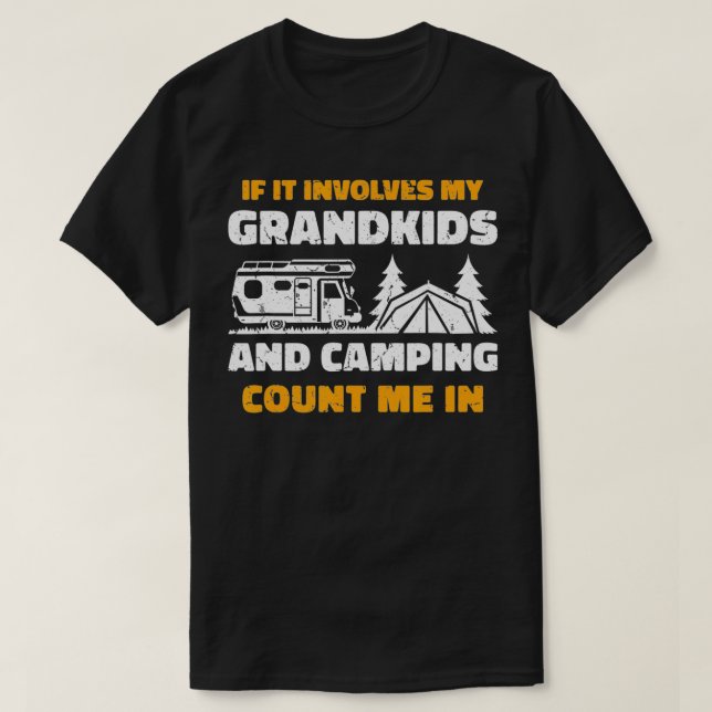 Cooles Camping Großmutter1  T-Shirt (Design vorne)