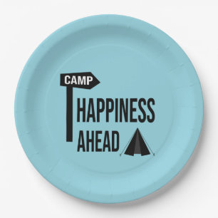 Cooles Camping Pappteller
