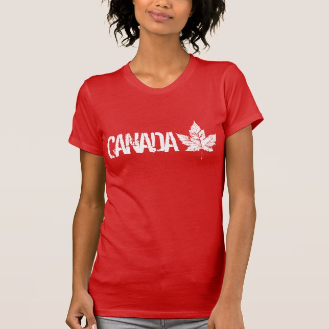 Cooles Canada Tshirt Retro Maple Leaf Souvenir Shi (Vorderseite)