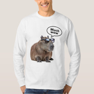Cooles Capybara Foto Sonnenbrille tragen Capybara T-Shirt
