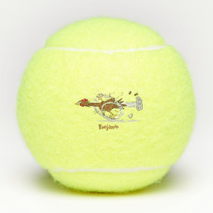 Cooles Cartoon mit lustiger Ausführung Tennisbälle