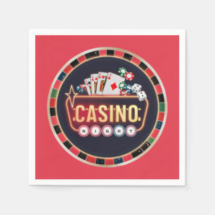 Cooles Casino Nachtspielliebhaber Party Serviette