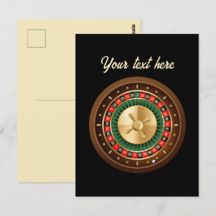 Cooles Casino-Rad individuell anpassbar Postkarte