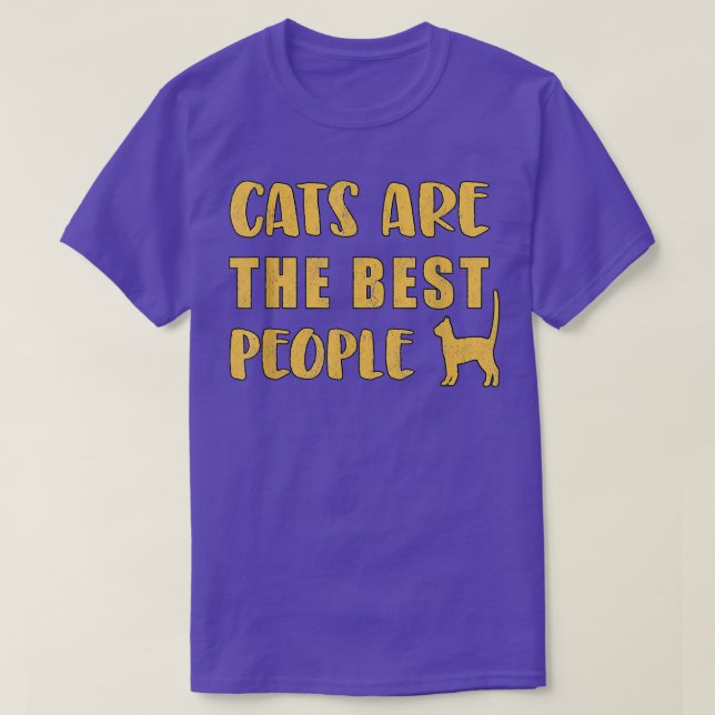 Cooles Cat Pfow Sprichwort Die besten Leute  T-Shirt (Design vorne)