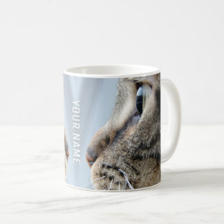 Cooles Cat Profile Nah-Up Foto Persönliches Weiß Kaffeetasse