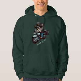 Cooles Cat Riding Motorrad Sind Sie bereit Hoodie