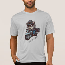 Cooles Cat Riding Motorrad Sind Sie bereit T-Shirt