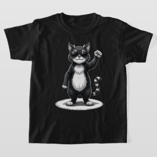 Cooles Cat Rock Dancer T-Shirt   Funny Animal Musi