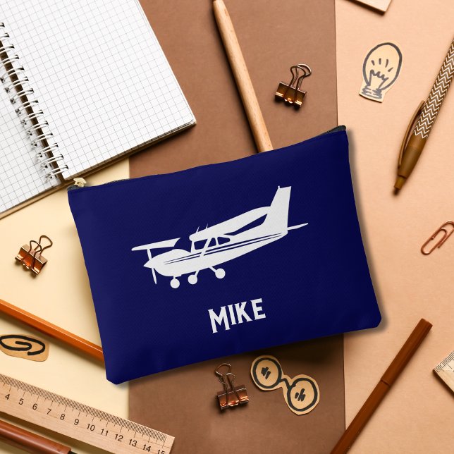 Cooles Cessna-Flugzeug, einfach, blau, Luftfahrt Zubehörtasche (Von Creator hochgeladen)