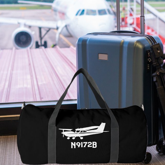Cooles Cessna-Flugzeug, einfach, schwarze Luftfahr Duffle Bag (Von Creator hochgeladen)