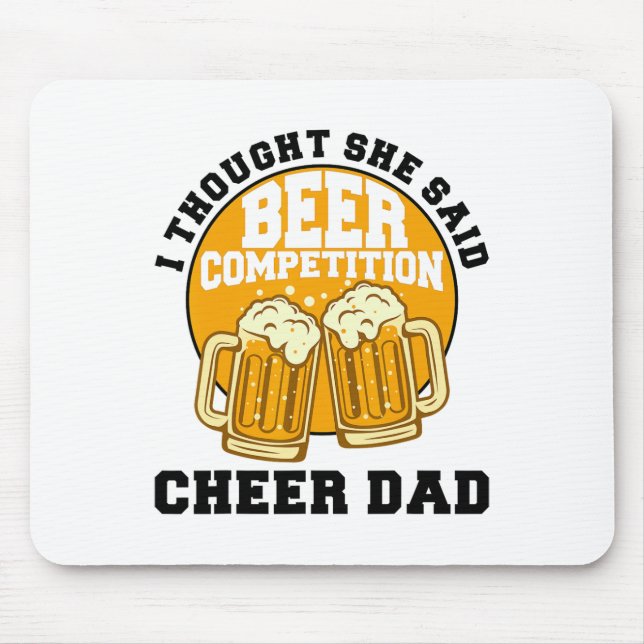 Cooles Cheer Dad Geschenk für Männer Lustiges Bier Mousepad (Vorne)