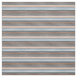 Cooles Chic Brown Blue Watercolor Streifenmuster Stoff