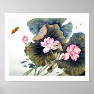 Cooles chinesisches Kräuterbutterblatt Poster