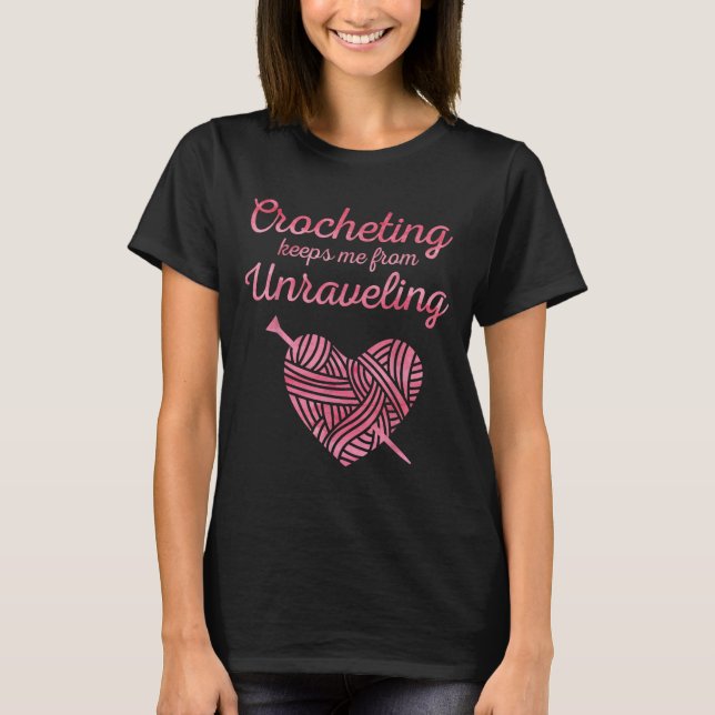 Cooles Crochet Lover Design für Damen Crocheting T-Shirt (Vorderseite)