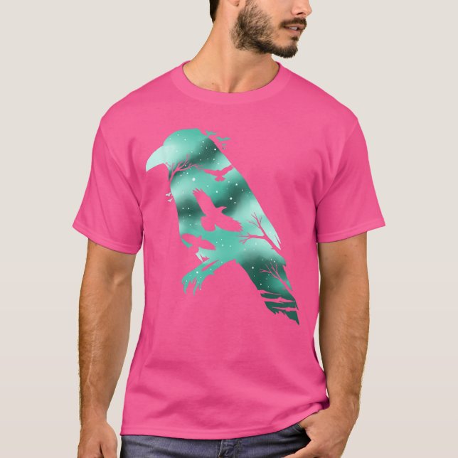 Cooles Crow Bird Watching Shirt Raven Vogelbeobach (Vorderseite)