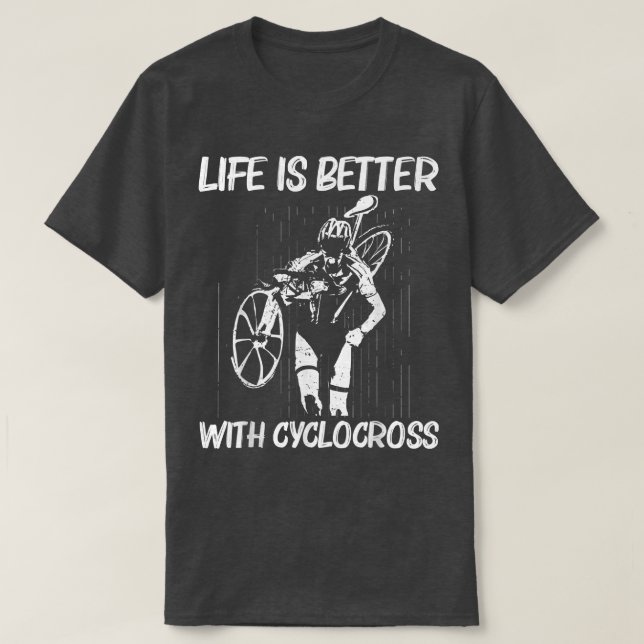 Cooles Cyclocross-Design für Damen und Herren Renn T-Shirt (Design vorne)